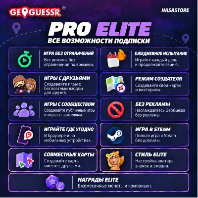 Подписка GeoGuessr на ВАШ АККАУНТ | Pro Elite - irongamers.ru