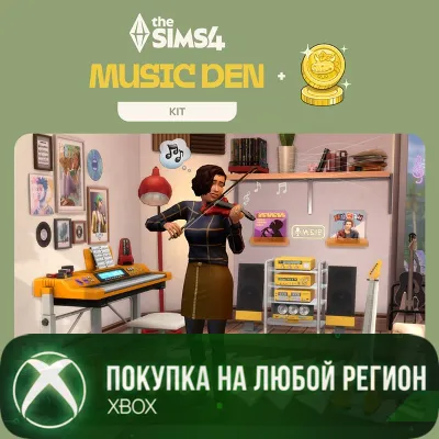 The Sims™ 4 Music Den Kit + 200 Moola XBOX На Любой Регион - irongamers.ru