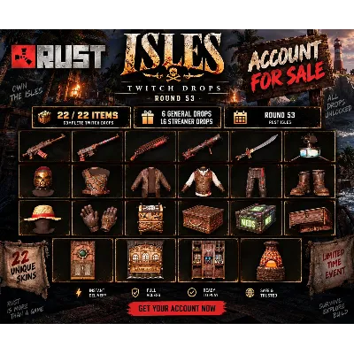RUST Twitch Drops Раунд 53 | 22/22 предмета - irongamers.ru