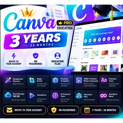 CANVA PRO / EDU НА 3 ГОДА (36 МЕСЯЦЕВ) ПРИГЛАШЕНИЕ НА ВАШ АККАУНТ - irongamers.ru