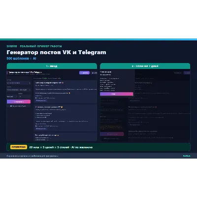 Генератор постов для VK и Telegram: 500 шаблонов в 20 нишах + AI-режим (HTML) - irongamers.ru