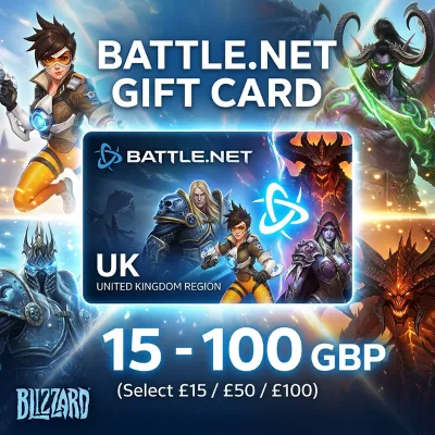 Карта Battle.net Gift Card | UK (Британия) | 15-100 GBP | АВТОДОСТАВКА - irongamers.ru