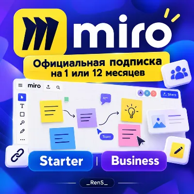 Miro | Подписка на ваш аккаунт | ГАРАНТИЯ - irongamers.ru