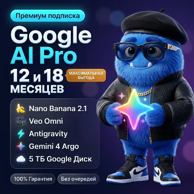 Google Gemini PRO 12-18 Месяцев Долгосрочный VIP (Смена пароля) - irongamers.ru
