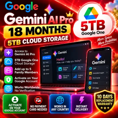 Gemini AI Pro 18 месяцев 5 ТБ Активация на ваш Google аккаунт - irongamers.ru