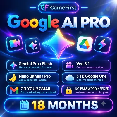 Google Gemini AI Pro (18 месяцев) | Облачное хранилище 5 ТБ | Доступ к Veo 3.1 и Nano - irongamers.ru