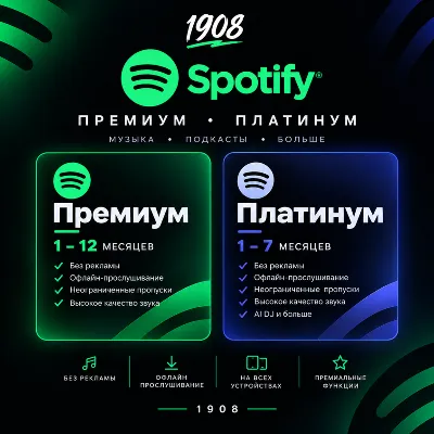 SPOTIFY 12 МЕСЯЦЕВ PREMIUM | PLATINUM (AI DJ) | РОССИЯ + ВЕСЬ МИР - irongamers.ru