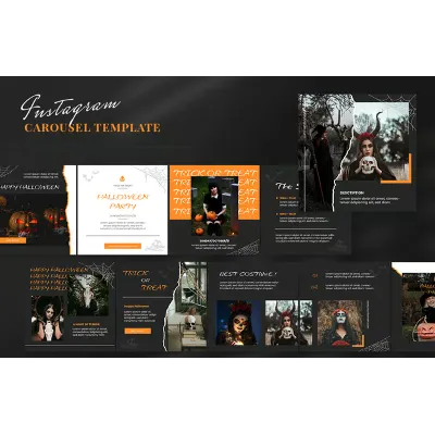 Halloween Instagram Carousel Template – Editable PSD, AI &amp; EPS Social Media Design - irongamers.ru