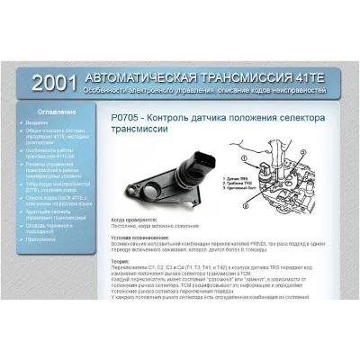 Справочник OBDII акпп 41TE Крайслер 2001г. - irongamers.ru