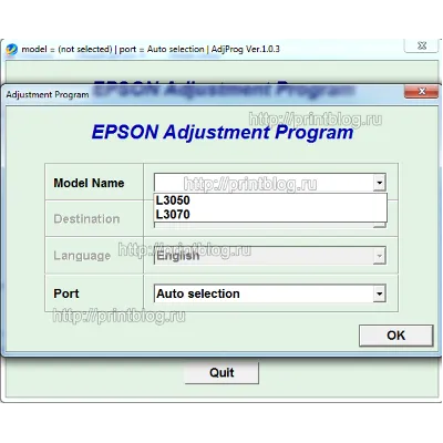 EPSON L3050, L3070 Adjustment program (сброс памперса) - irongamers.ru