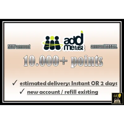 Addmefast Aккаунт: 10,000 Поинтов (Новый/Пополнение) - irongamers.ru