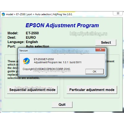 Adjustment program Epson ET-2500, ET-2550 Сброс памперc - irongamers.ru
