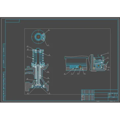 Чертеж Механизм вращения клапана двигателя ЗИЛ-508 - irongamers.ru