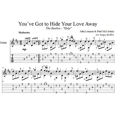 You&acute;ve Got To Hide Your Love Away (The Beatles) гитара - irongamers.ru