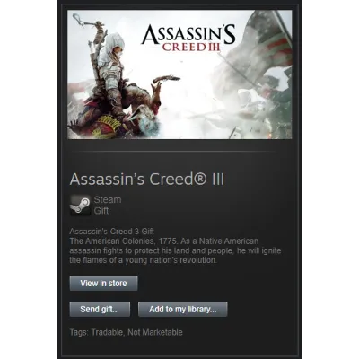 Assassin&acute;s Creed 3 [Region Free Steam Gift] - irongamers.ru