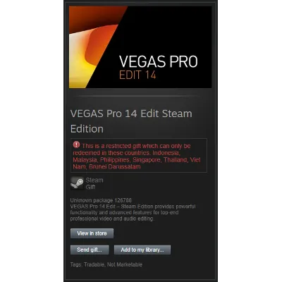 VEGAS Pro 14 Edit Steam Edition [SEA Region Steam Gift] - irongamers.ru