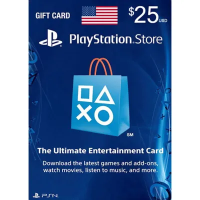 Playstation Network PSN $25 (USA) - без комиссии - irongamers.ru