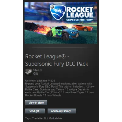 Rocket League Supersonic Fury DLC Pack (Steam Gift ROW) - irongamers.ru