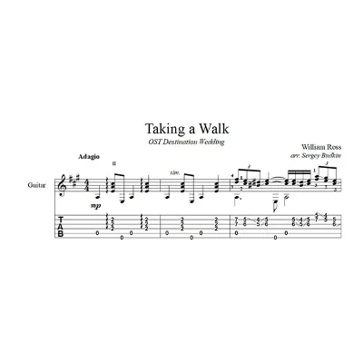 Taking a Walk (из к/ф Как женить холостяка) для гитары - irongamers.ru