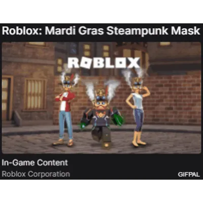 Roblox: Mardi Gras Steampunk Mask Drop #4 - irongamers.ru