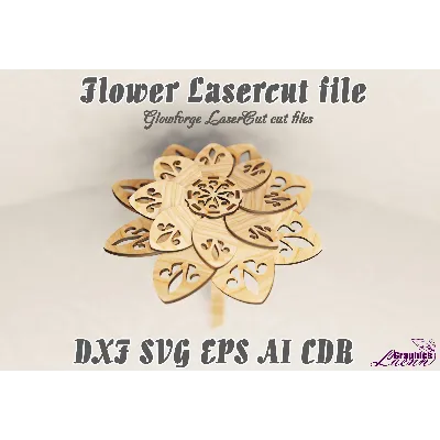Цветок файлы для лазерной резки DXF SVG CDR EPS AI - irongamers.ru