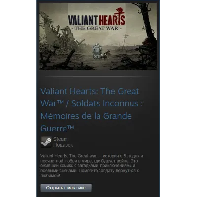 Valiant Hearts: The Great War (Steam Gift Region Free) - irongamers.ru