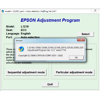 Adjustment program Epson L1218, L1258, L1259, L3218 ... - irongamers.ru