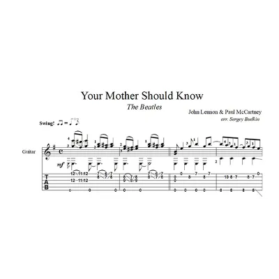 Your Mother Should Know (The Beatles) для гитары - irongamers.ru