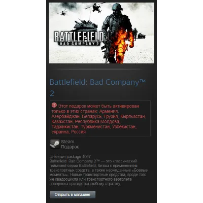 Battlefield: Bad Company 2 (Steam Gift RU/CIS) - irongamers.ru