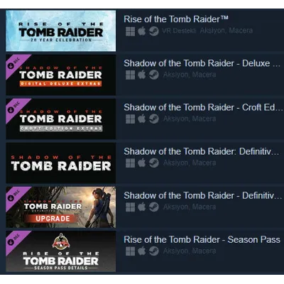 Tomb Raider Collection + DLC&acute;s Steam Offline - irongamers.ru