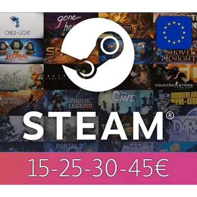 Steam Подарочная карта 5-10-15-25-30 € EUR EUROPE - irongamers.ru