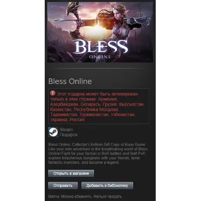 Bless Online STEAM Gift - RU/CIS - irongamers.ru