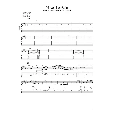 Табы Kfir Ochaion - Guns N&acute; Roses - November Rain - irongamers.ru