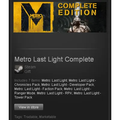 Metro LL Complete Pack - STEAM Gift - Region Free / ROW - irongamers.ru