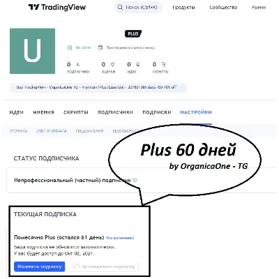 TradingView PLUS Оригинал 60 дней АНТИБАН - irongamers.ru
