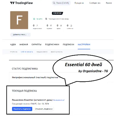 TradingView ESSENTIAL • Оригинал ~90 дней АНТИБАН - irongamers.ru