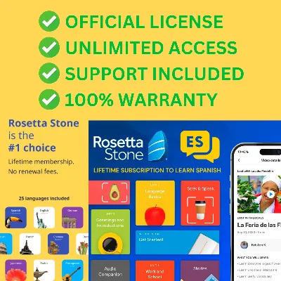 Rosetta Stone Пожизненная лицензия - 24+ языков - irongamers.ru