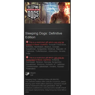 Sleeping Dogs:Definitive Edition (Steam Gift Ru / Снг) - irongamers.ru
