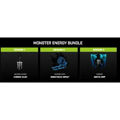 MONSTER ENERGY BUNDLE CLAW+EMBLEM CoD MW3+WARZONE - irongamers.ru