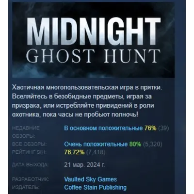 Midnight Ghost Hunt АВТОДОСТАВКА STEAM GLOBAL МГНОВЕННО ЛИЦЕНЗИЯ