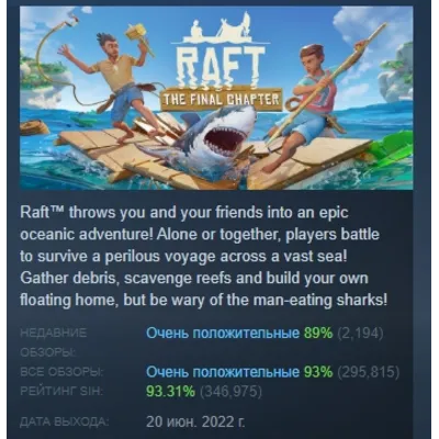 Raft АВТОДОСТАВКА STEAM GLOBAL МГНОВЕННО ЛИЦЕНЗИЯ - irongamers.ru