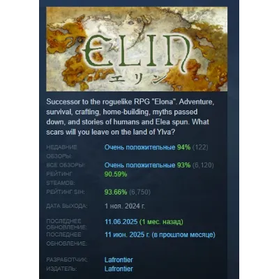 Elin АВТОДОСТАВКА STEAM GLOBAL МГНОВЕННО ЛИЦЕНЗИЯ - irongamers.ru