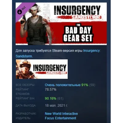 Insurgency: Sandstorm - Bad Day Gear Set DLC AUTODELIVERY STEAM RUSSIA - irongamers.ru