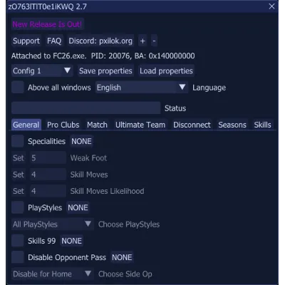 FC 26 Трейнер Чит Хак, Профи Клубы, ВЛ, Драфт - irongamers.ru
