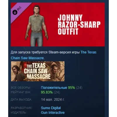The Texas Chain Saw Massacre Johnny Outfit Razor sharp АВТОДОСТАВКА STEAM GLOBAL МГНО - irongamers.ru