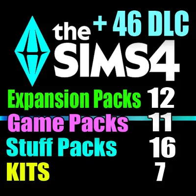 SIMS 4 + 46 DLC (12 допов・11 наборов・16 кат.・7 компл.) - irongamers.ru