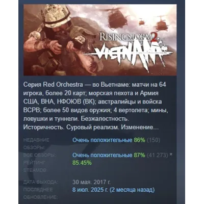 Rising Storm 2: Vietnam - Digital Deluxe Edition АВТОДОСТАВКА STEAM GLOBAL МГНОВЕННО - irongamers.ru