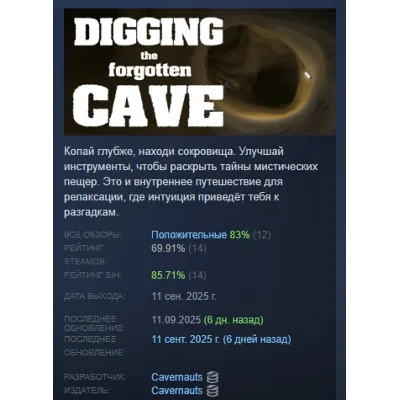 Digging the Forgotten Cave АВТОДОСТАВКА STEAM GLOBAL МГНОВЕННО ЛИЦЕНЗИЯ - irongamers.ru