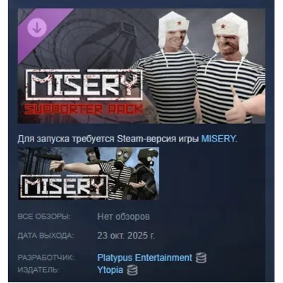 MISERY - Zaslavie Supporter Pack DLC AUTODELIVERY STEAM РОССИЯ - irongamers.ru