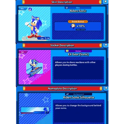 Sonic rumble | Riders sonic pack | Android, iOS, PC DLC - irongamers.ru